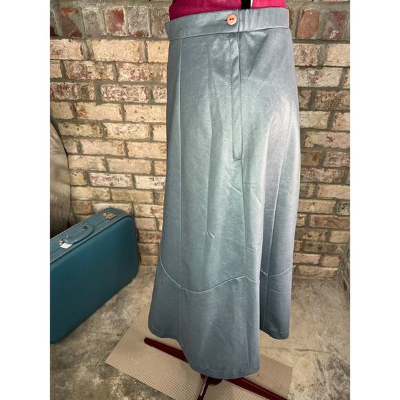 skirt A line leather look gray - Picture 4 of 8